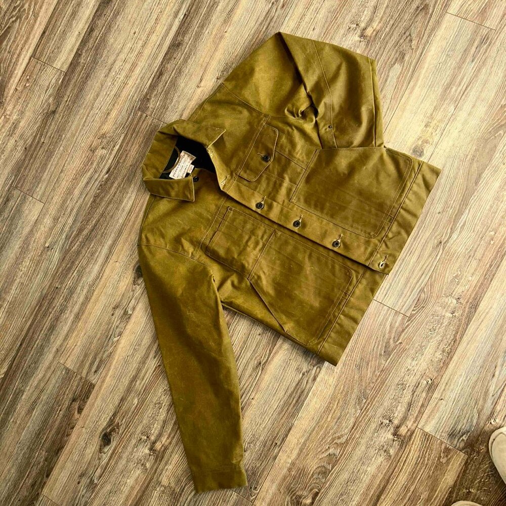 Men's Tin Cloth Short Lined Cruiser Jacket FILSON sz M